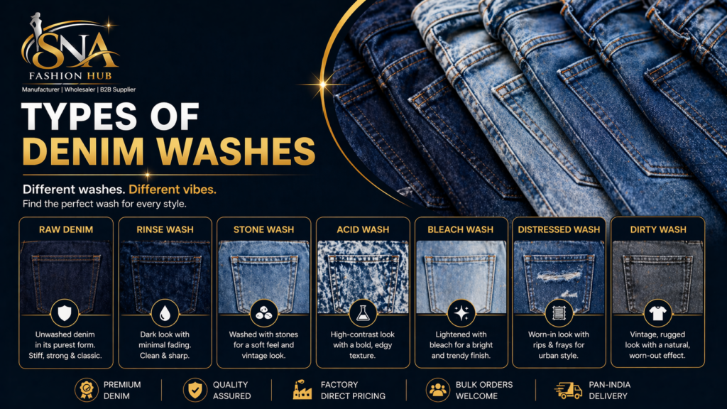 Types of Denim Washes and Their Effects on Fabric