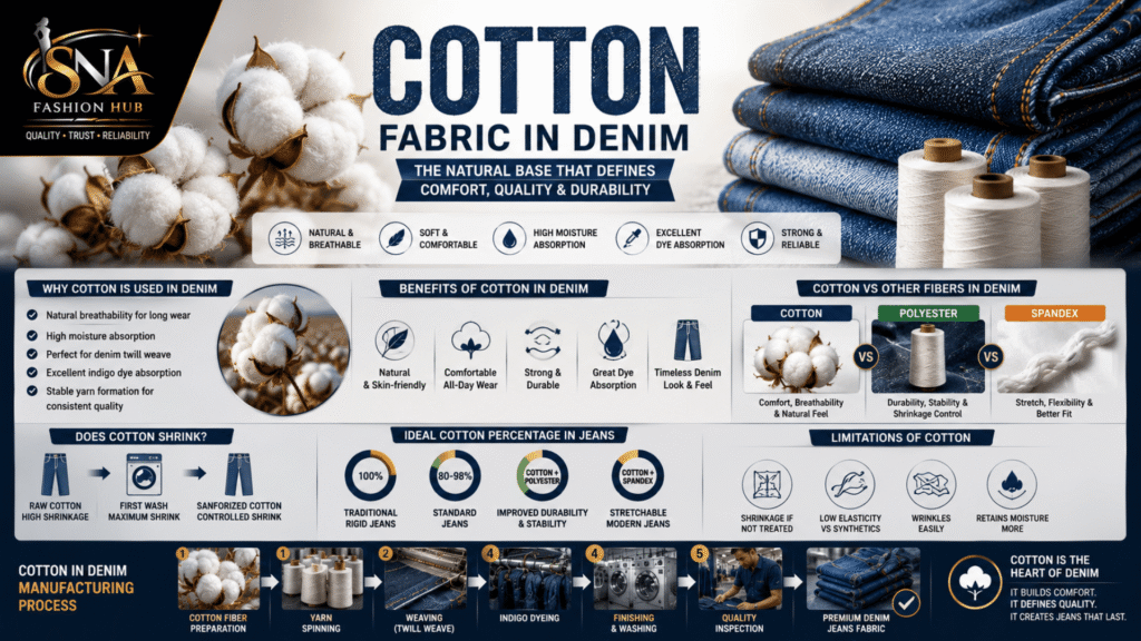 Cotton Febric in Denim