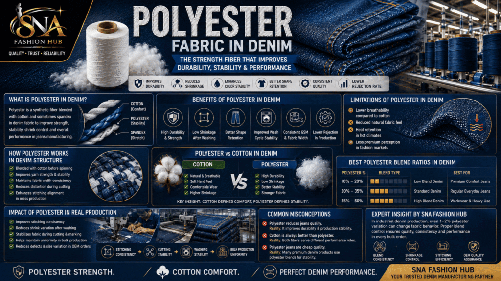 Polyester Febric in Denim