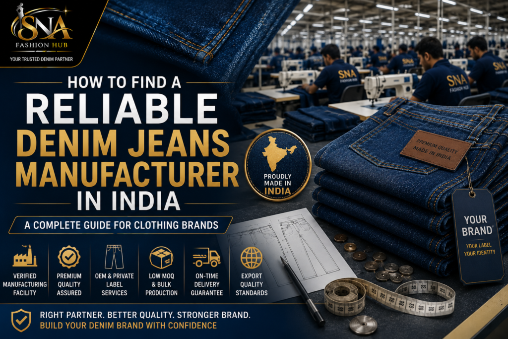 How to Find a Reliable Denim Jeans Manufacturer in India