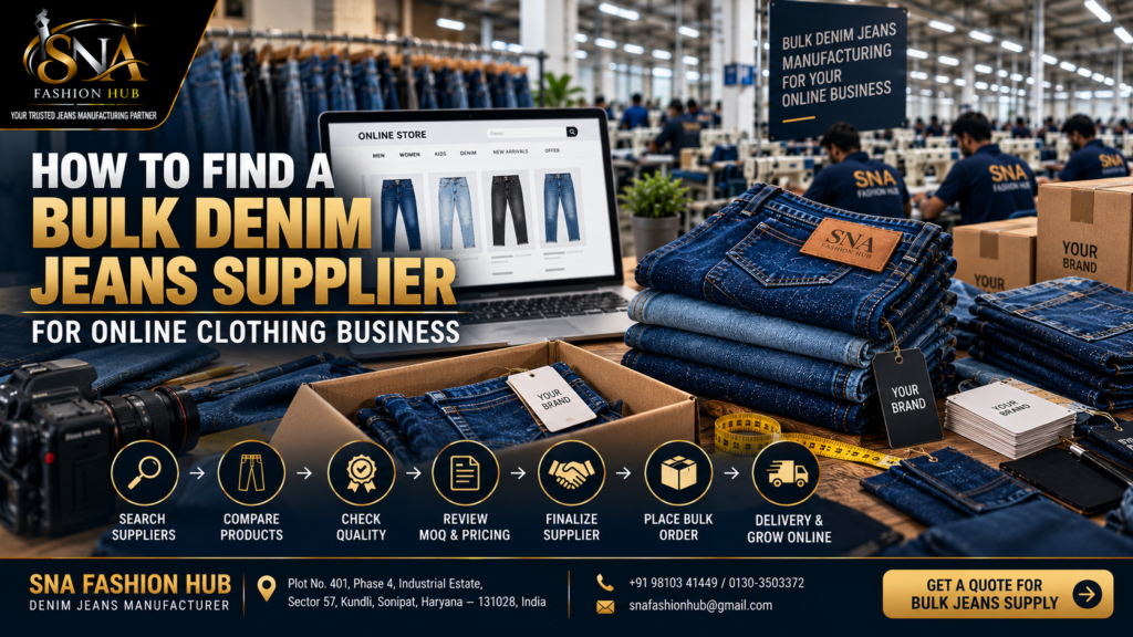 How to Find a Bulk Denim Jeans Supplier for Online Clothing Business